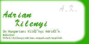 adrian kilenyi business card